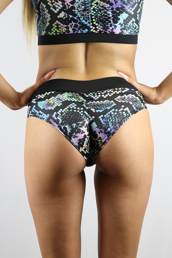 Rarr designs Pastel Python BRAZIL Fit Scrunchie Bum Shorts