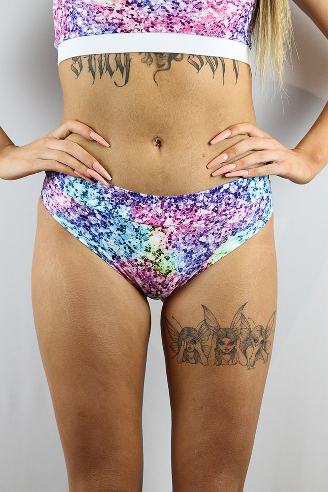 Rarr designs Glitter BRAZIL Fit Scrunchie Bum Shorts