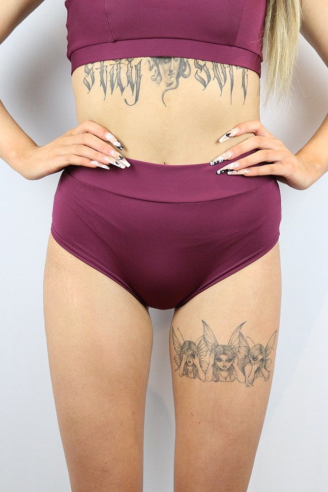 Rarr designs Fig High Waisted BRAZIL Scrunchie Bum Shorts
