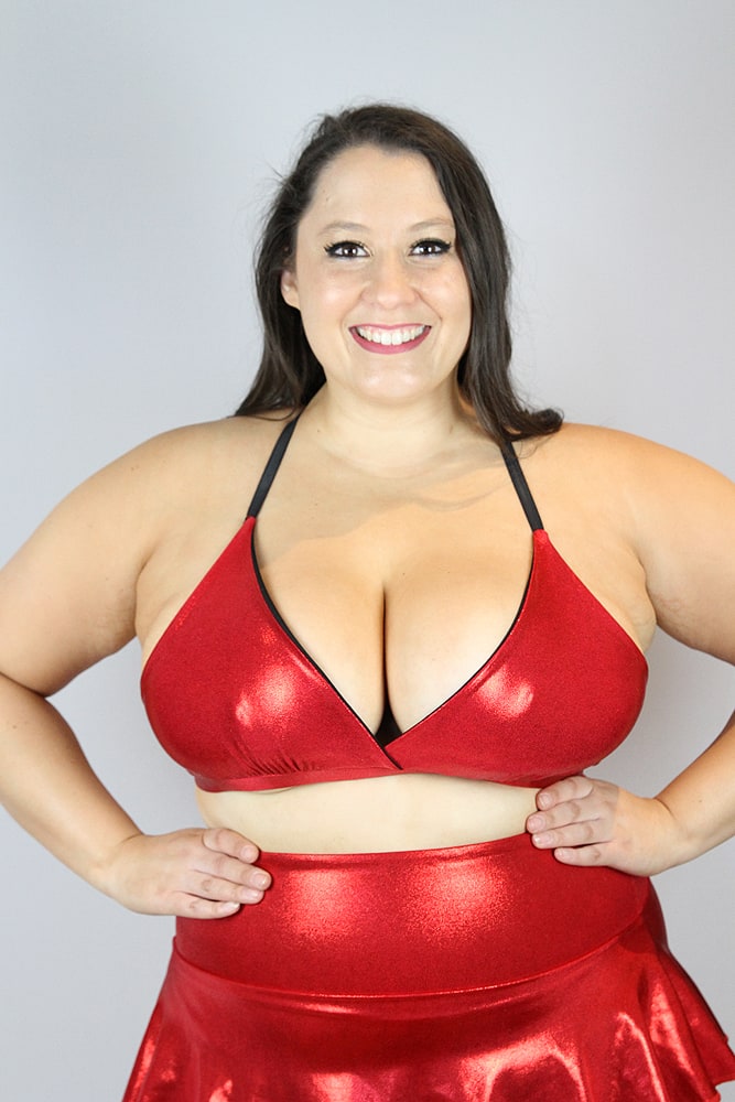 Rarr Designs Red Sparkle Bikini Bra – Plus Size