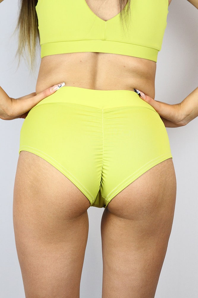 Rarr designs Citrine High Waisted BRAZIL Scrunchie Bum Shorts
