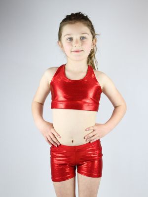 Red Sparkle Short Youth Girls
