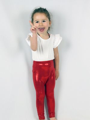 Red Sparkle Baby Toddler Leggings/ Tights