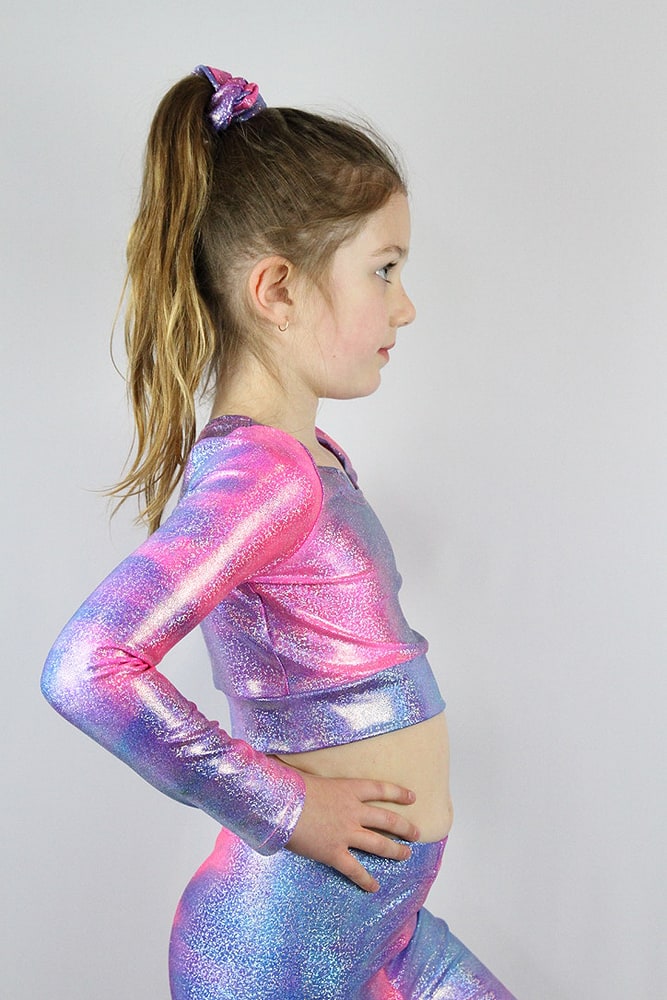 Candy Long Sleeve Crop Top Youth Girls