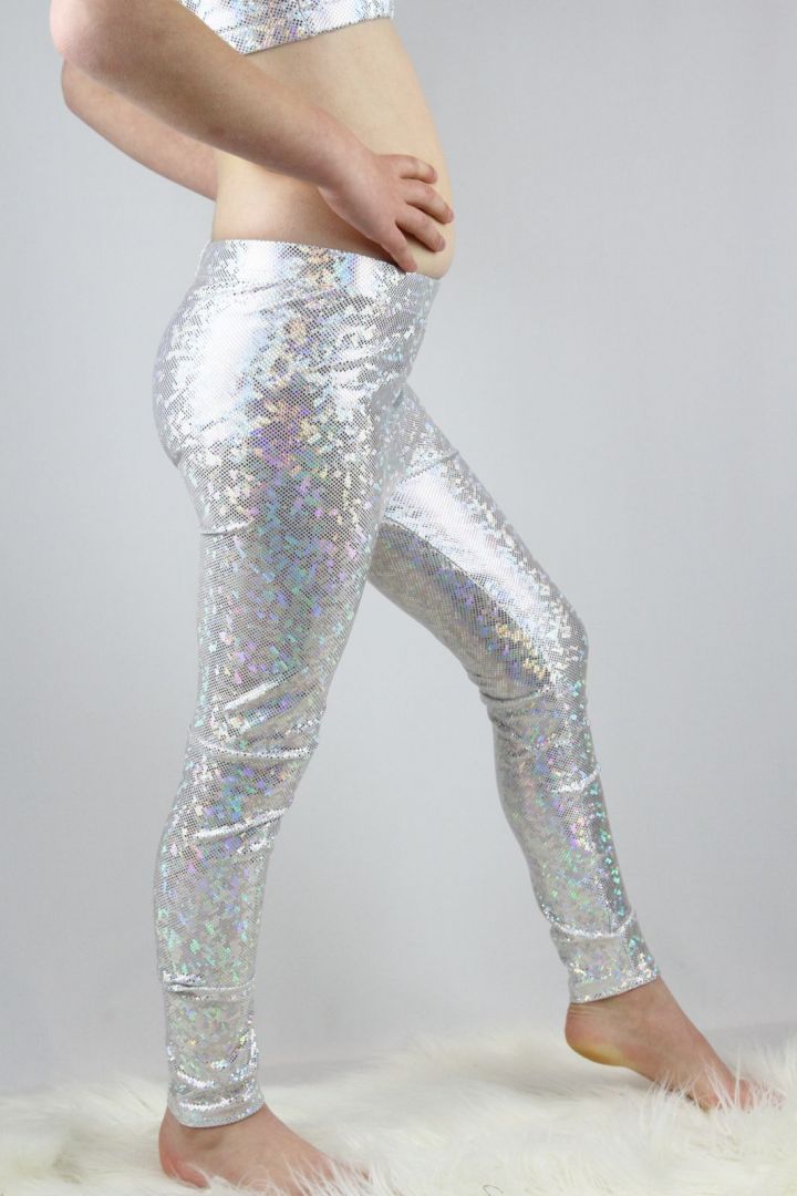White Sparkle Youth Girls Leggings/Tights