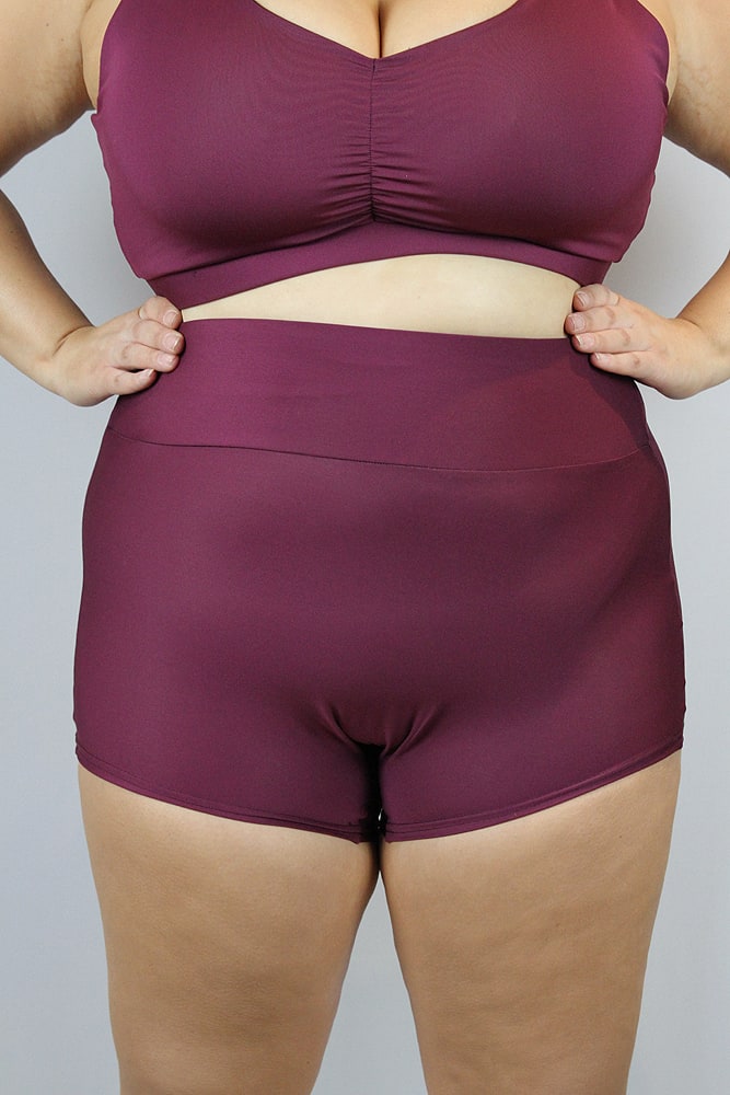 Rarr Designs Fig High Waisted Cheeky Shorts - Plus Size