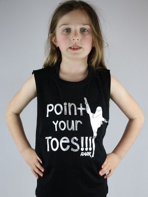 Point your toes Youth Tank Black/Silver 