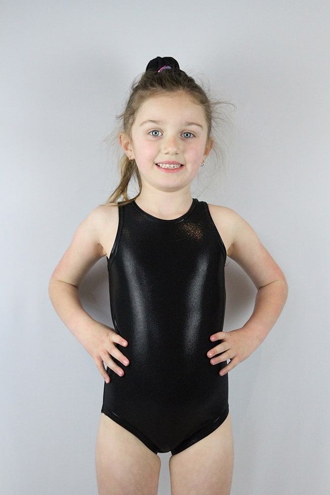 Rarr designs Black sparkle Leotard/One piece sleeveless Youth Girls
