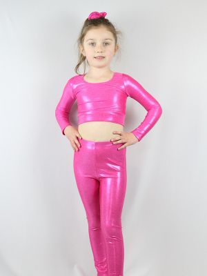 Pink Sparkle Youth Girls Leggings/Tights