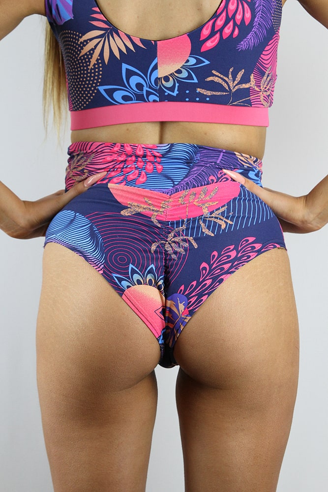 Rarr designs Midsummer Dream SUPER High Waisted BRAZIL Scrunchie Bum Shorts
