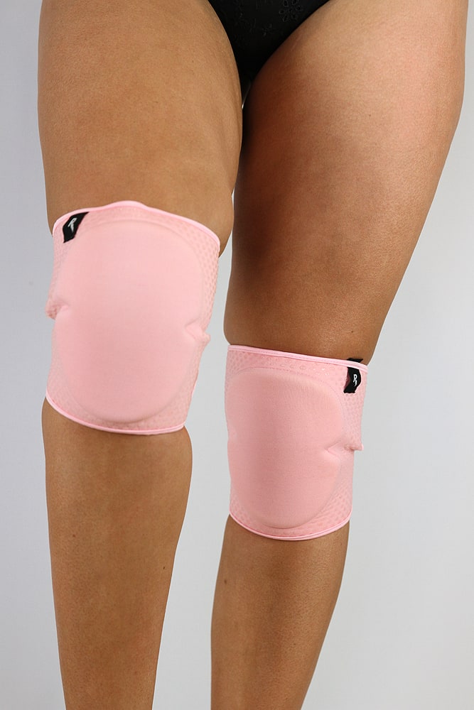 Rarr Designs Velcro Neoprene Gel Dot Grip Knee Pads Black Baby PinkRarr Designs Velcro Neoprene Gel Dot Grip Knee Pads Black Baby Pink