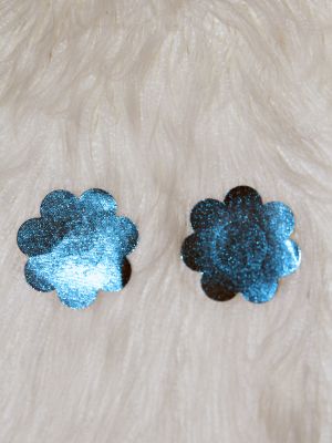 Rarr Designs Flower Sparkle Nipple Pasties Blue