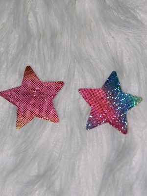 Rarr Designs Star Sparkle Nipple Pasties Rainbow
