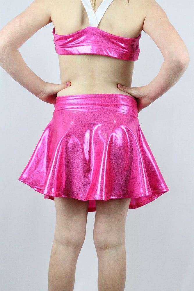 Pink Sparkle Skater Skirt Youth Girls