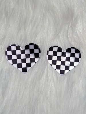 Rarr Designs Heart Nipple Pasties Black & White