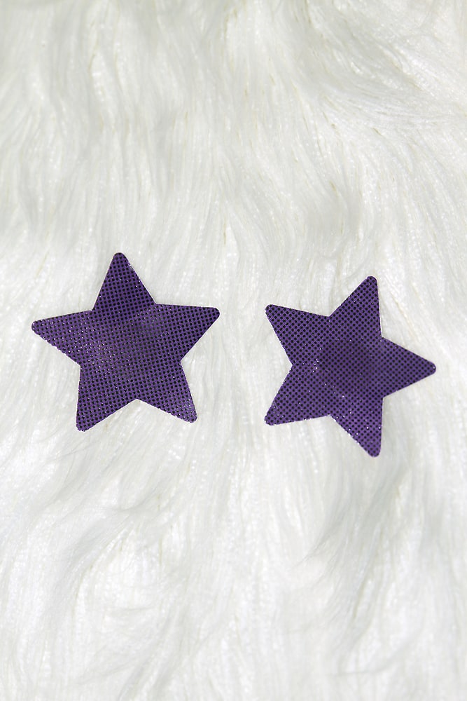 Rarr Designs Star Nipple Pasties Metallic Purple
