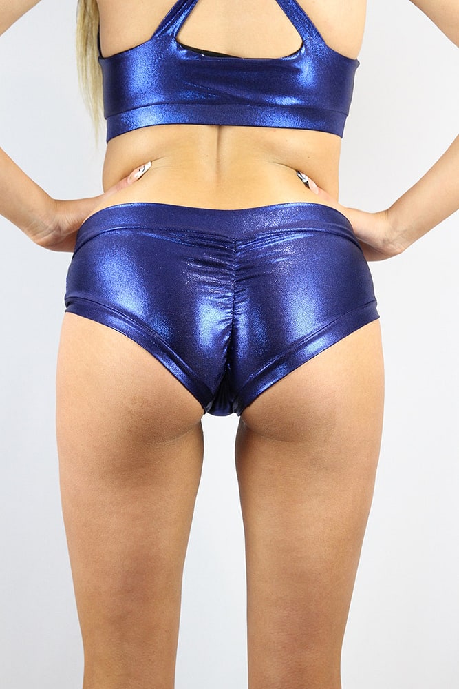Rarr Designs Navy Sparkle Naughty Fit Shorts 