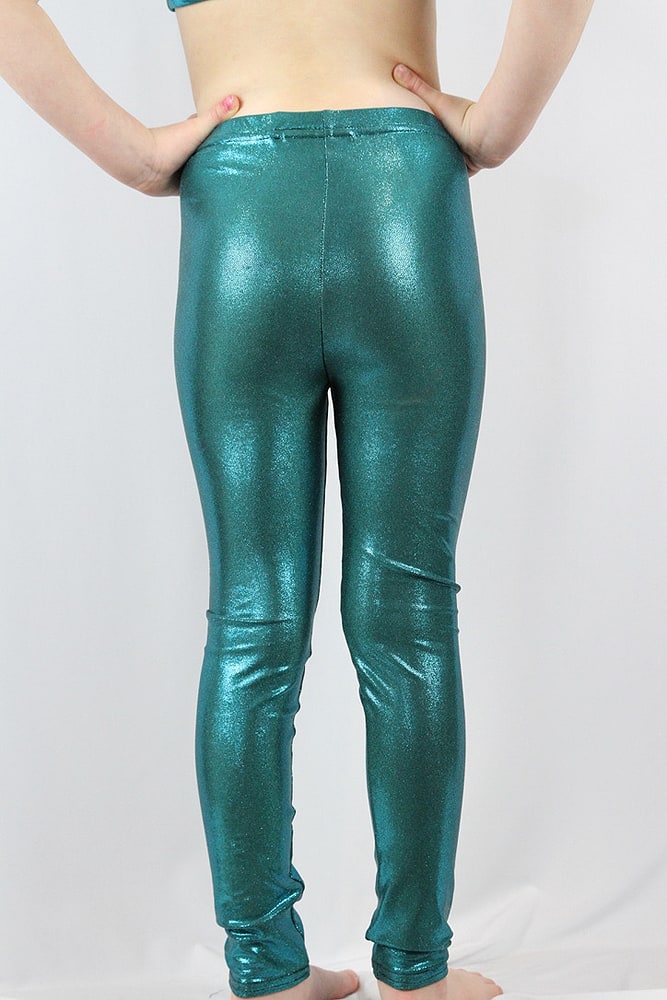 Jade Sparkle Youth Leggings/Tight