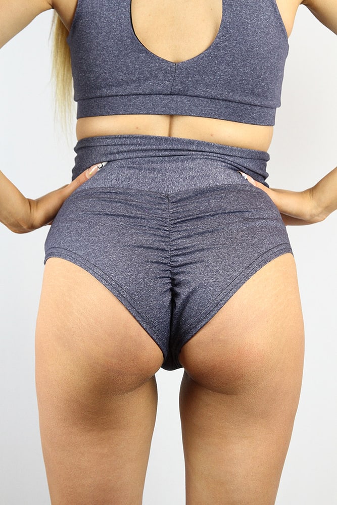 Rarr designs Denim Marle SUPER High Waisted BRAZIL Scrunchie Bum Shorts