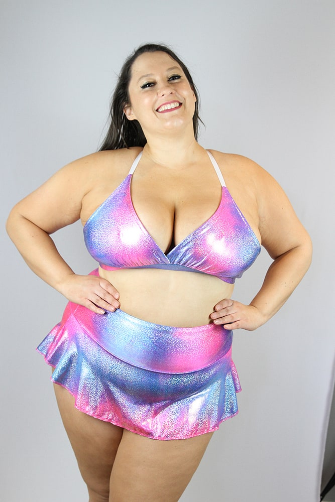 Candy Sparkle Bikini Bra - Plus Size
