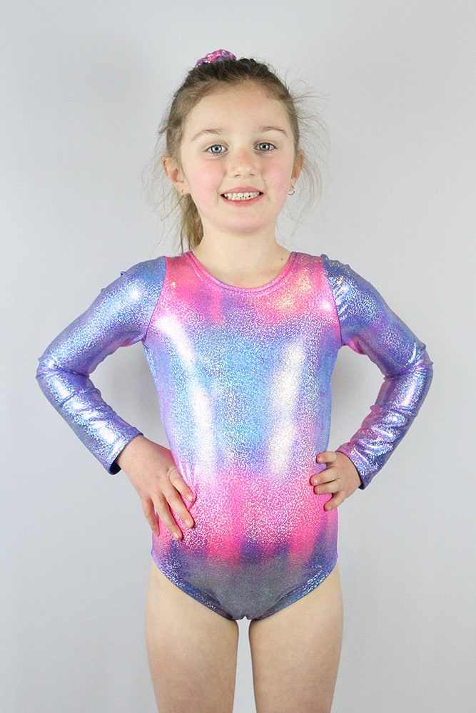 Candy Sparkle Leotard/One Long Sleeve Piece Youth Girls