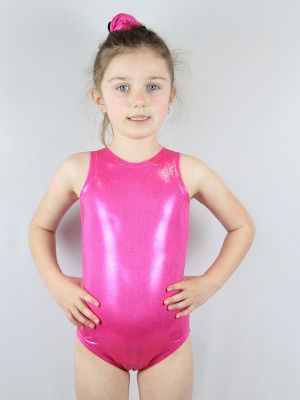 Rarr designs Pink Sparkle Leotard/One SleevelessPiece Youth Girls