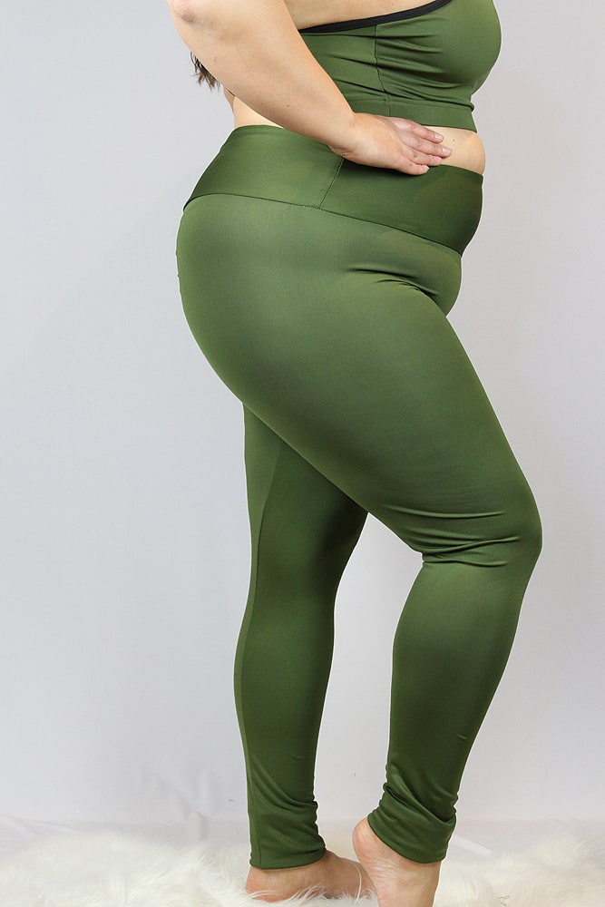 Rarr designs Olive Full Length Leggings/Tights - Plus Size