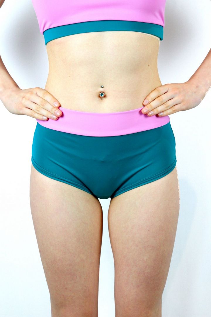 Sorbet High Waisted BRAZIL Scrunchie Bum Shorts