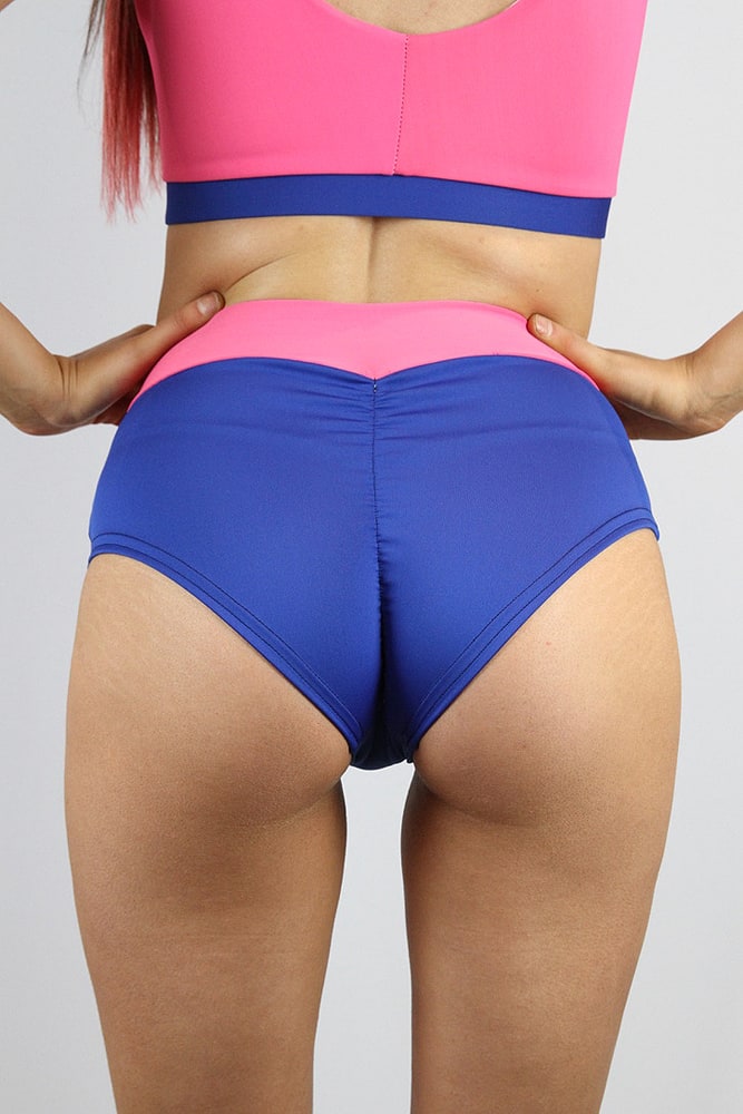 Rarr designs Bubblegum High Waisted BRAZIL Scrunchie Bum Shorts
