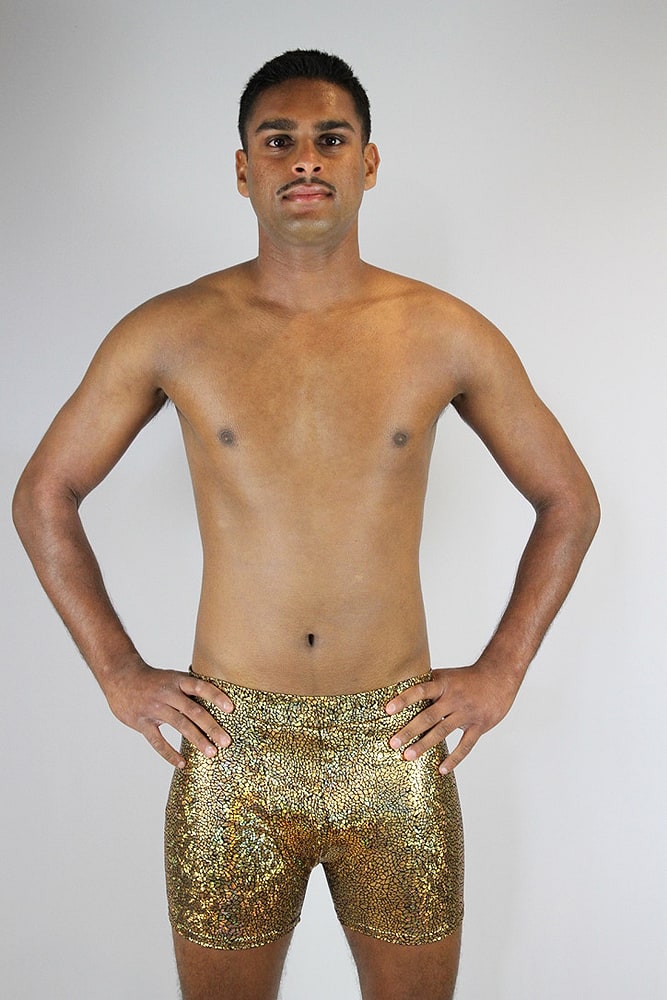 Rarr designs Gold Shattered Men's Pole Short