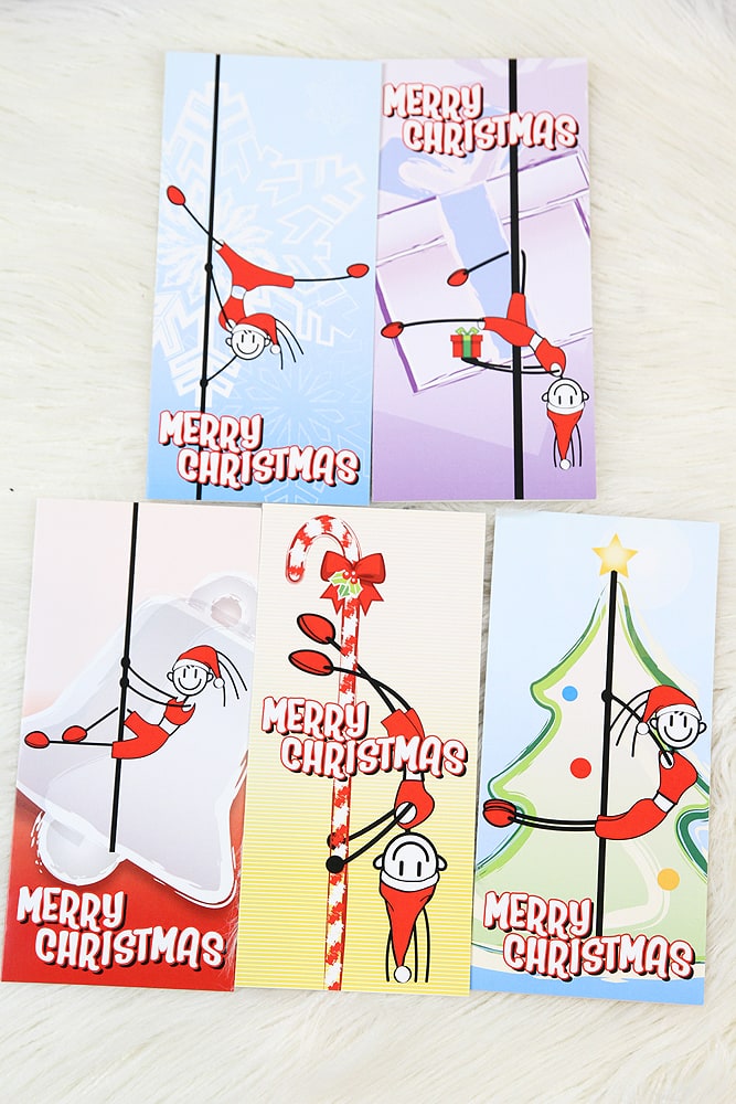 Rarr designs Pole dancing Christmas cards