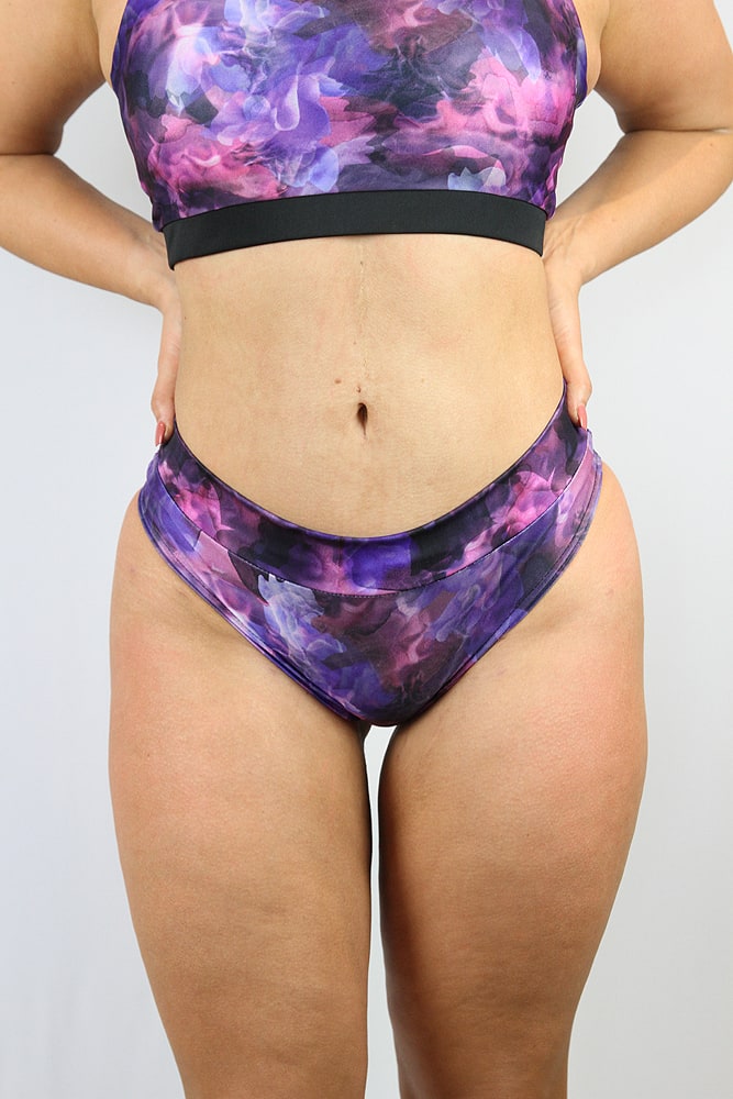 Rarr designs Purple Haze BRAZIL Fit Scrunchie Bum Shorts