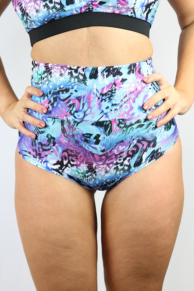 Rarr designs Labyrinth SUPER High Waisted BRAZIL Scrunchie Bum Shorts
