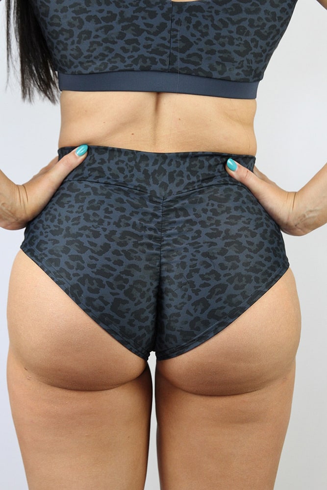 Rarr Designs Carbon ANIMAL High Waisted BRAZIL Scrunchie Bum Shorts