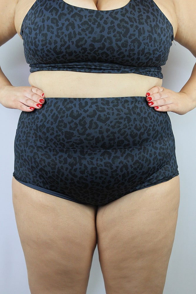 Rarr designs Carbon Animal High Waisted BRAZIL Scrunchie Bum Shorts - Plus Size