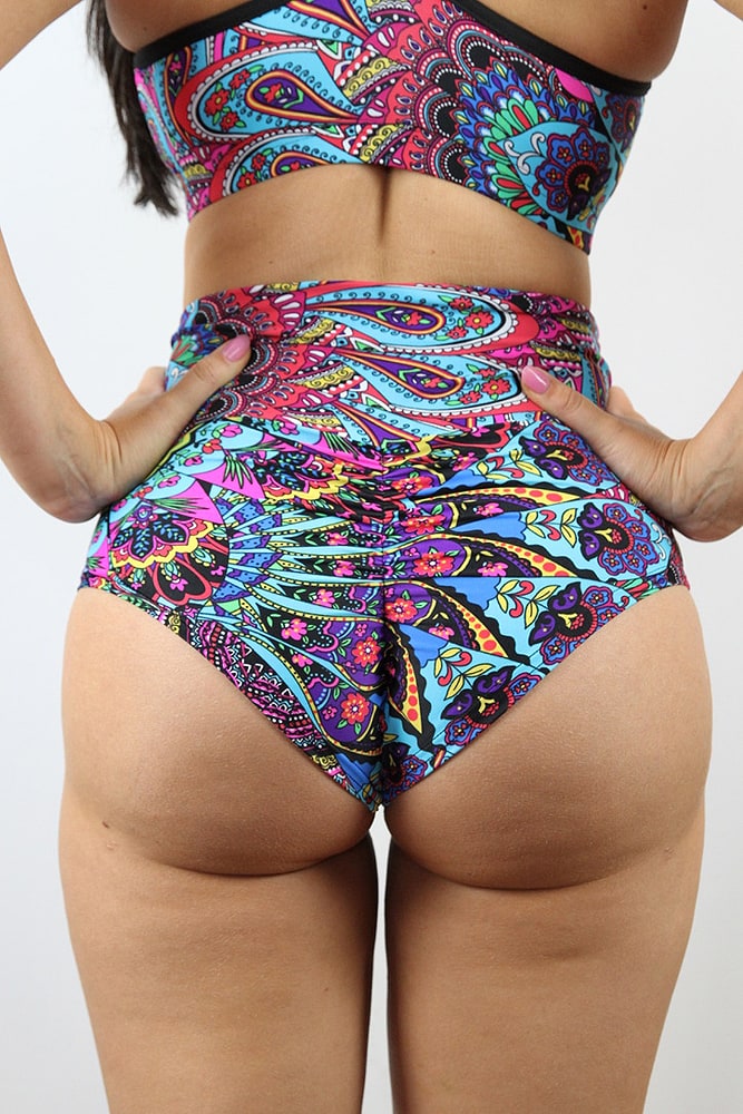 Rarr designs Oasis SUPER High Waisted BRAZIL Scrunchie Bum Shorts