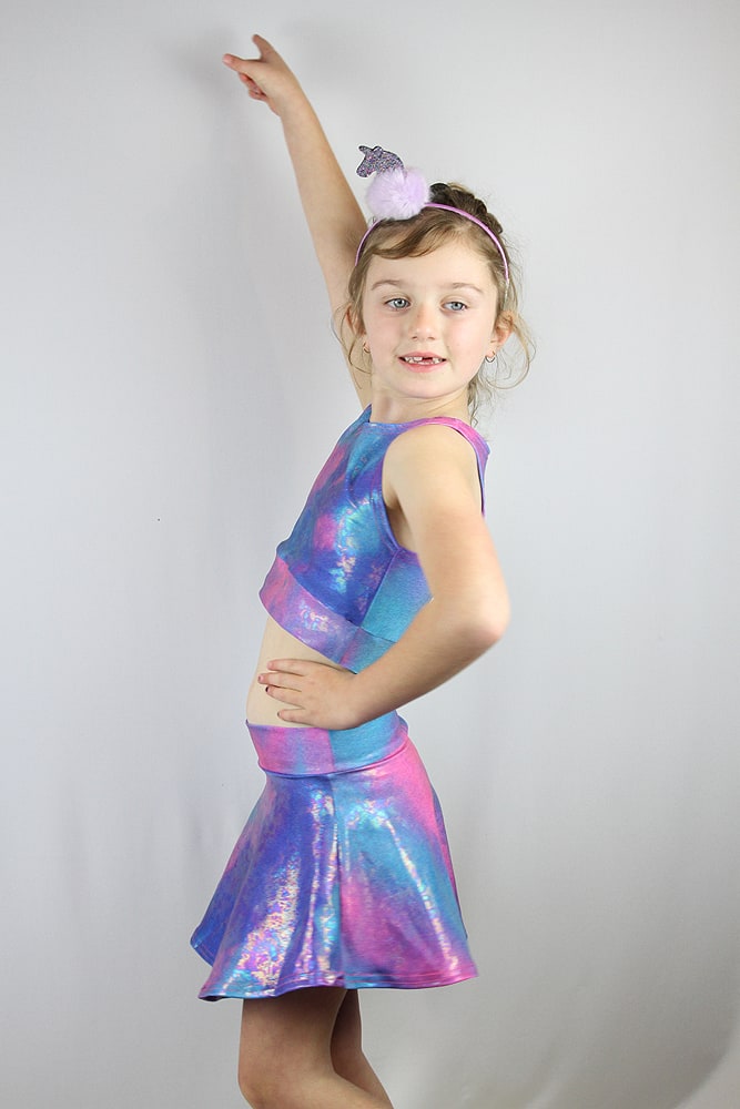 Little Rarr Candy sparkle Skater Skirt Youth Girls