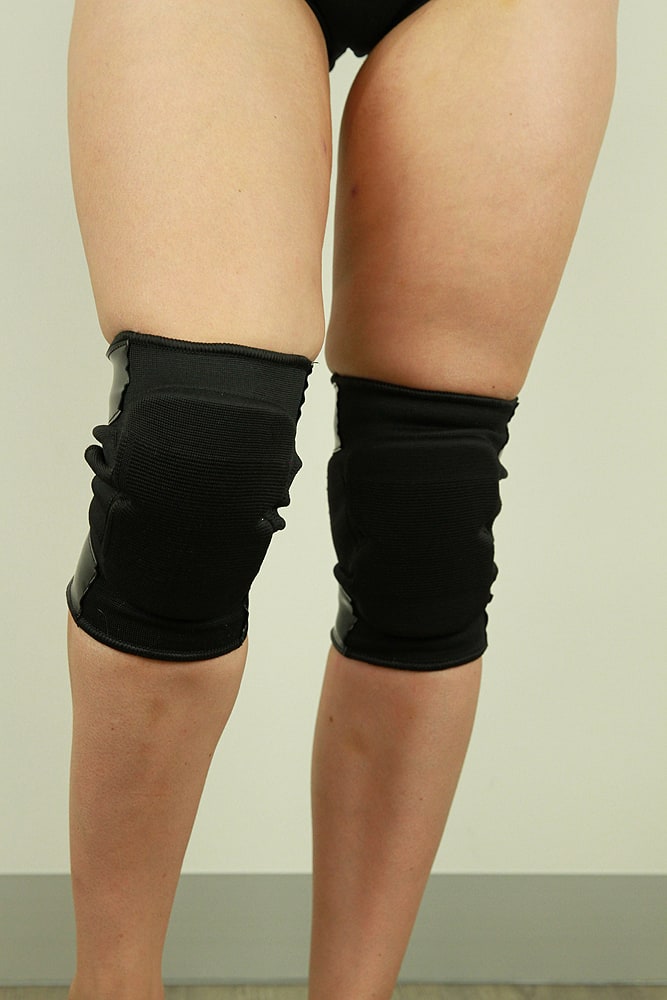 Knit Long Grippy Pole Knee Pads Black - Rarr designs