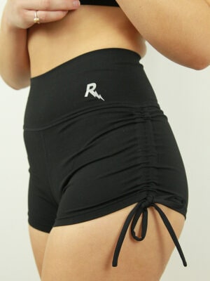Rarr designs Matte Black Tie up Gym Short