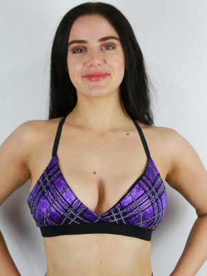 Purple Tartan Bikini Bra Rarr designs
