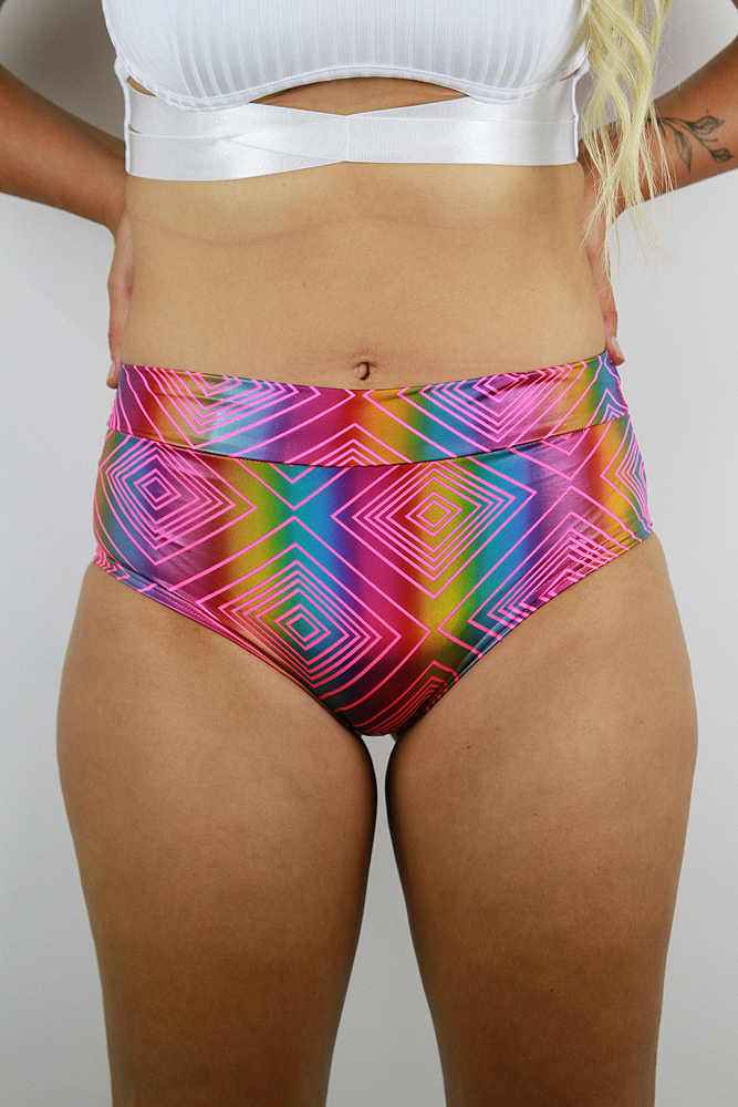 GEO High Waisted BRAZIL Scrunchie Bum Shorts | Pole Wear front